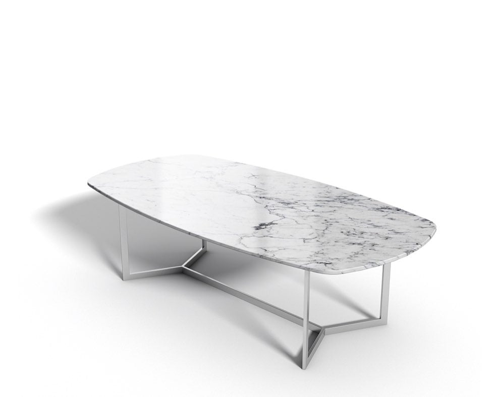 Concorde Marble & Metal Dining Table