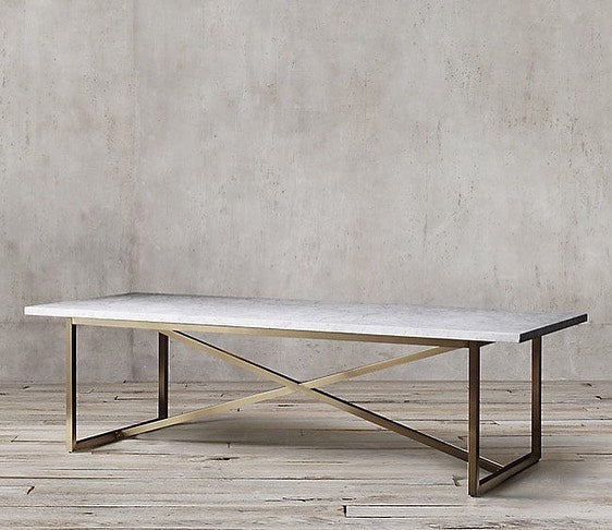Torano Marble & Metal Dining Table