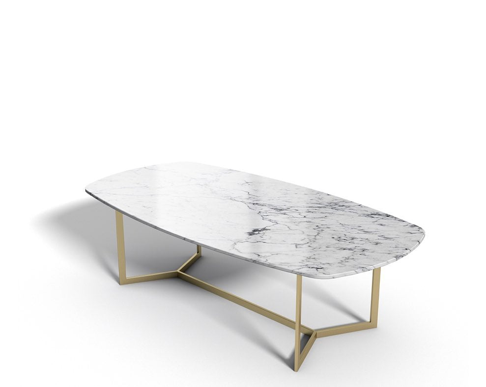 Concorde Marble & Metal Dining Table