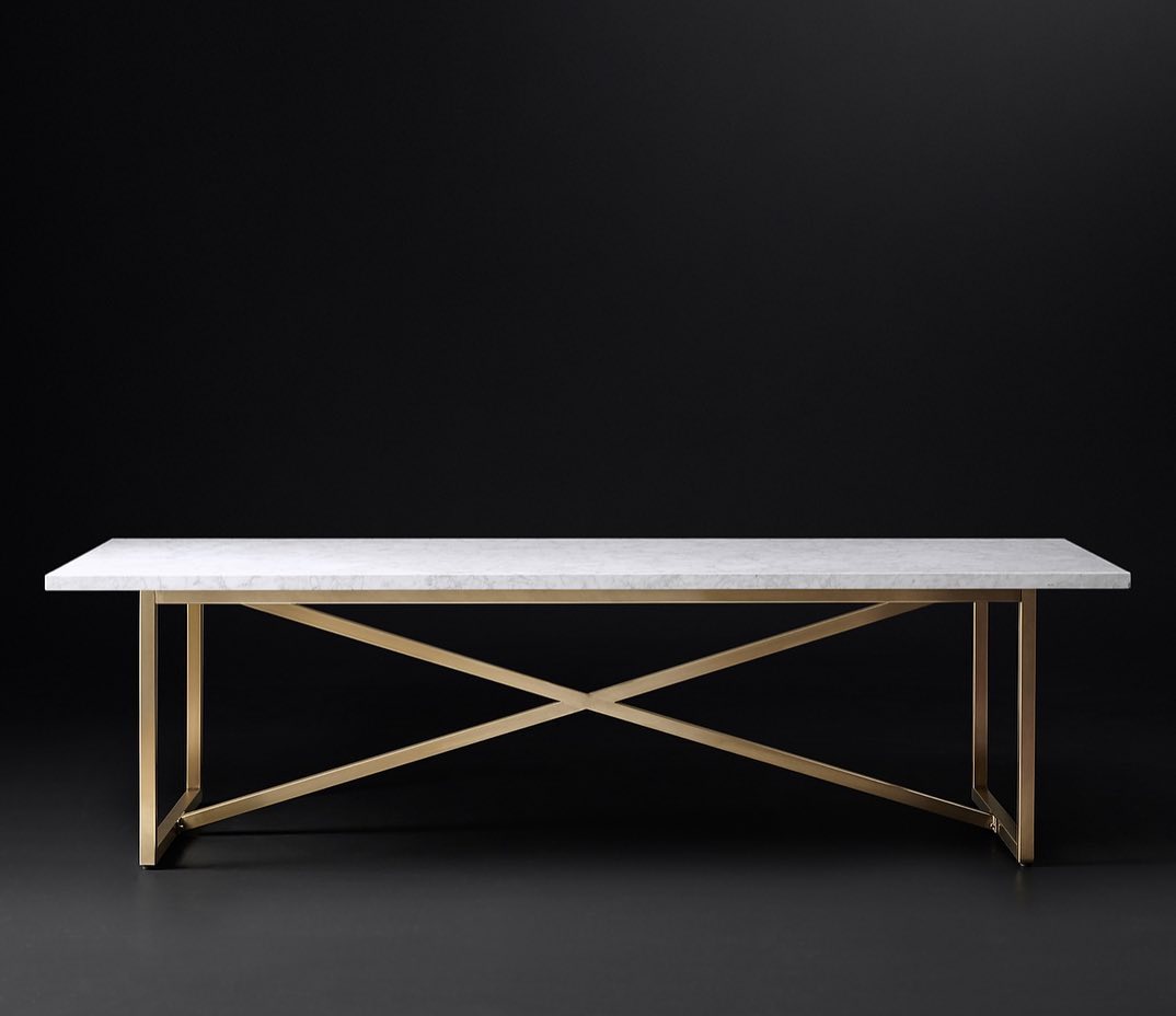 Torano Marble & Metal Dining Table