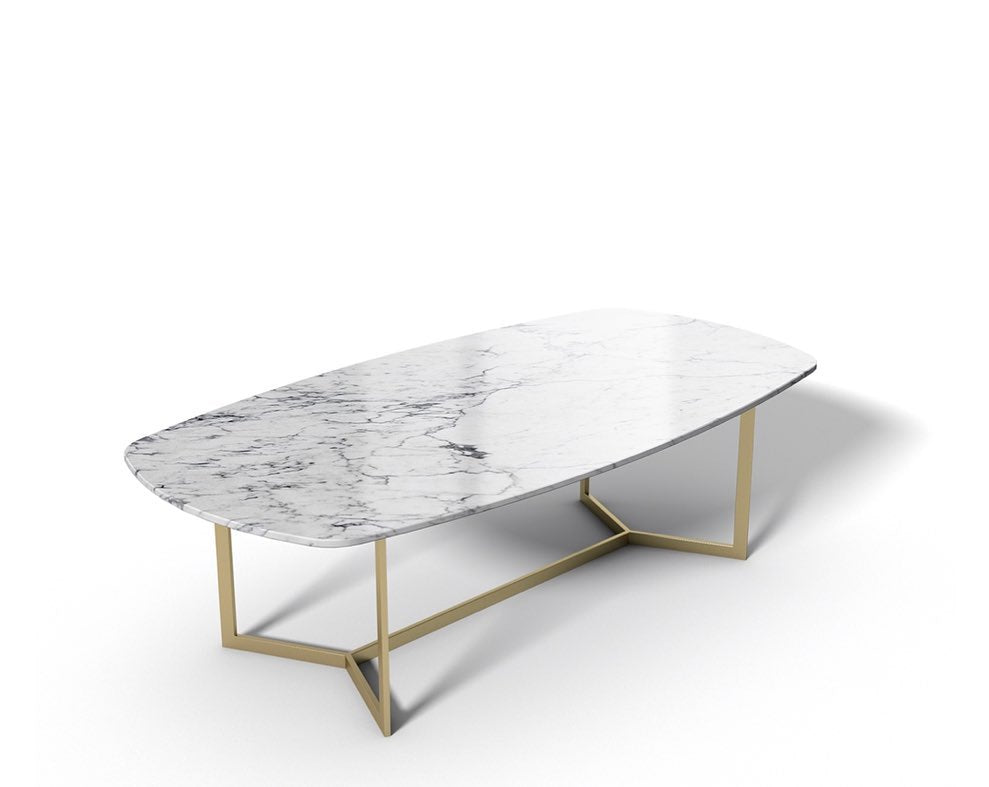 Concorde Marble & Metal Dining Table