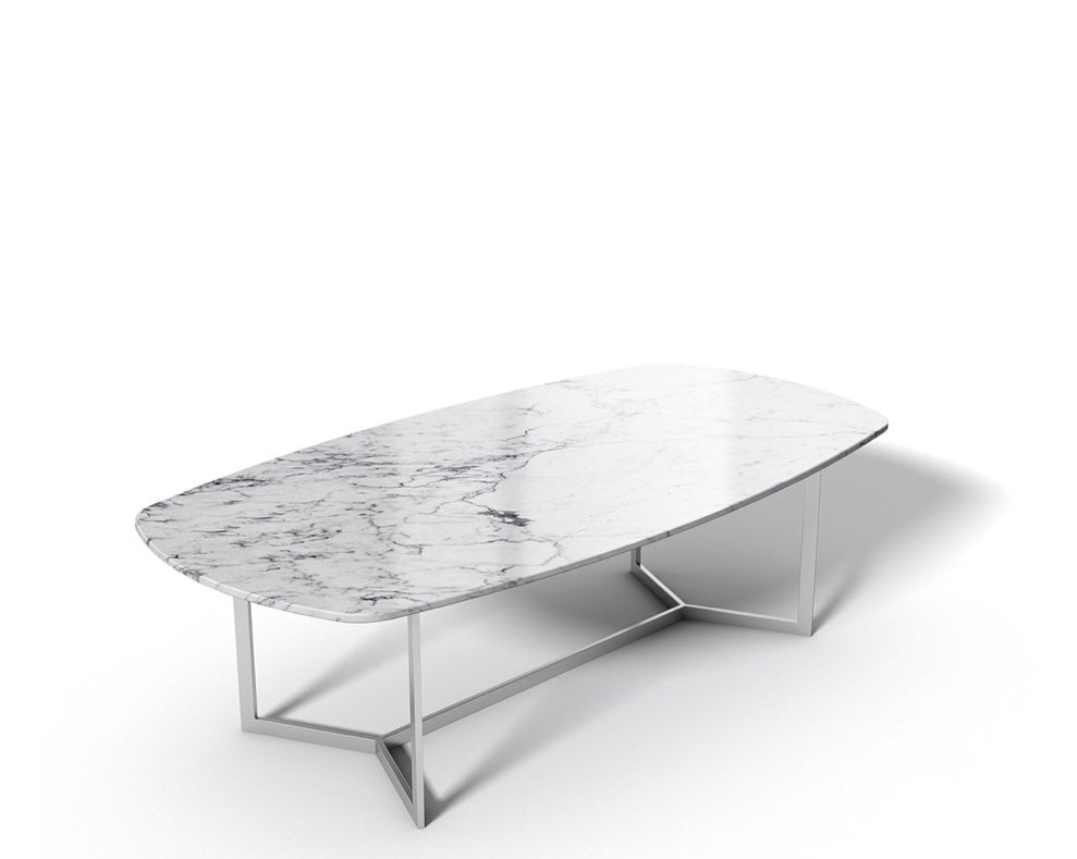 Concorde Marble & Metal Dining Table