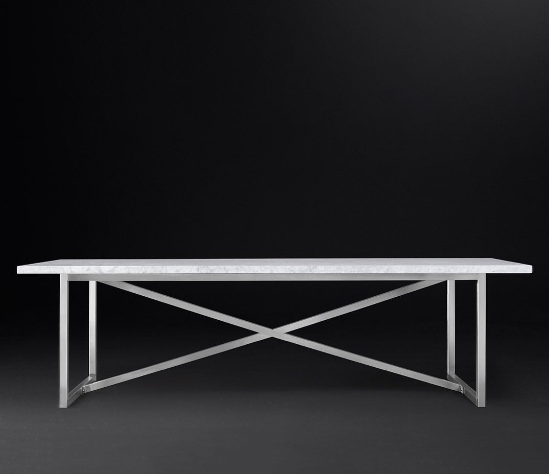 Torano Marble & Metal Dining Table