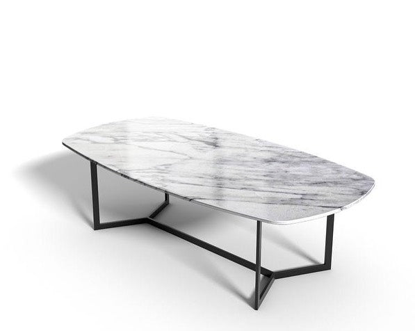 Concorde Marble & Metal Dining Table
