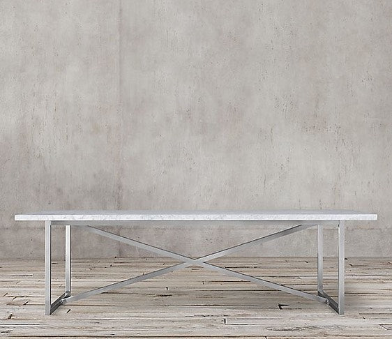 Torano Marble & Metal Dining Table