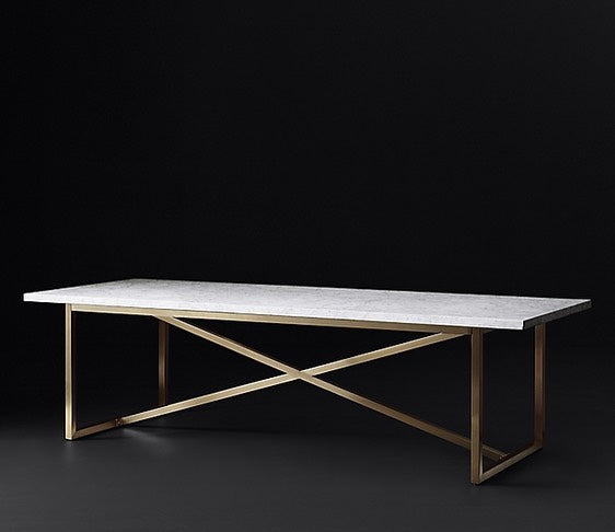 Torano Marble & Metal Dining Table