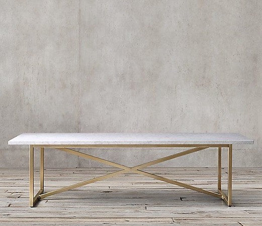Torano Marble & Metal Dining Table