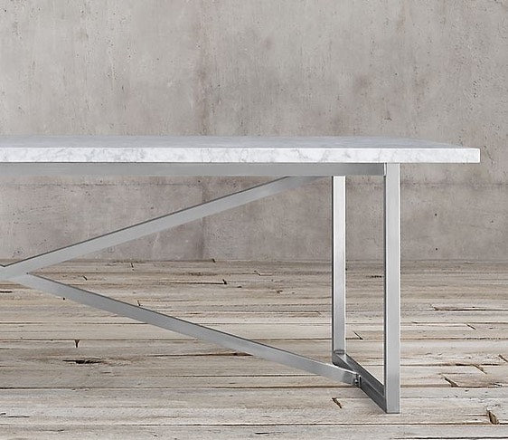 Torano Marble & Metal Dining Table
