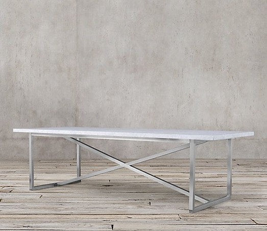 Torano Marble & Metal Dining Table