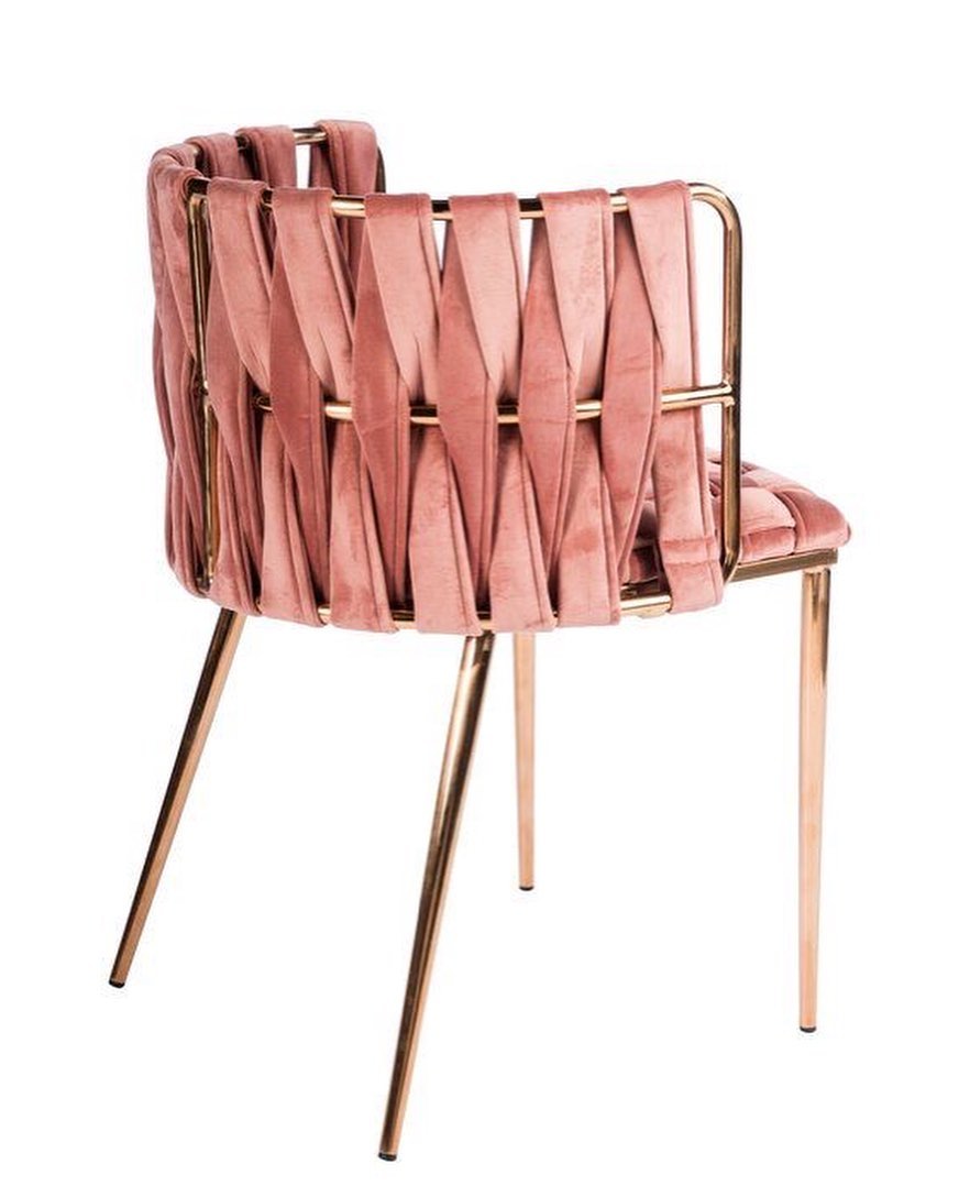 Cassie Brass Velvet Upholstered Knot Dining Chair